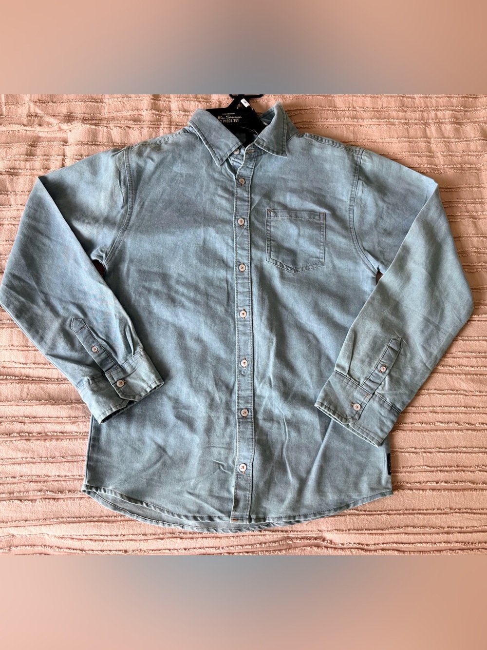NWT Ben Sherman Boys’ Light Blue Denim Shirt – L / 14